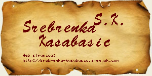 Srebrenka Kasabašić vizit kartica